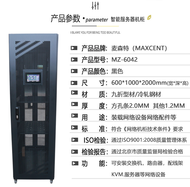 麥森特MZ-6042【2米高42u】智能機柜產品參數